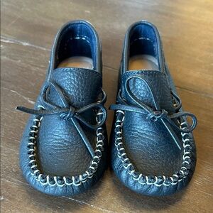 Elephantito Navy Leather Slip-on Loafer Driver Shoes